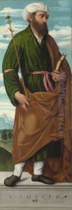 Saint Joseph by Alessandro Bonvicino (Moretto da Brescia)