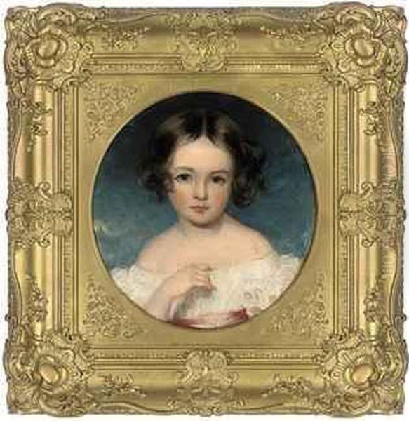 Portrait Of Annie Katherine Whiteside (d. 1886), Bust-length, In Awhite Dress - view 1