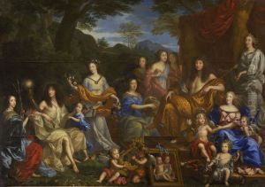 Portrait mythologique de la famille de Louis XIV by Jean Nocret