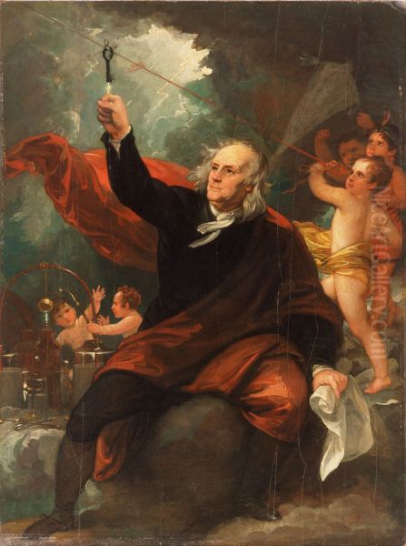 Benjamin Franklin Drawing Electricity from the Sky - view 1