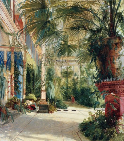 Das Innere des Palmenhauses auf der Pfaueninsel - view 1
