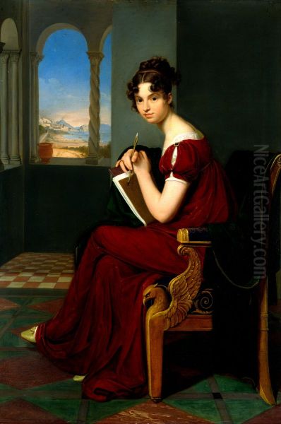 Young Lady with Drawing Utensils - view 1