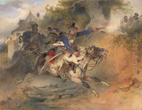 Foraging Hussars - view 1