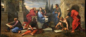 Aspasia surrounded by Greek philosophers by Michel Corneille the Younger