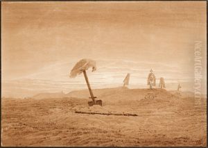 Landschaft mit Grabern