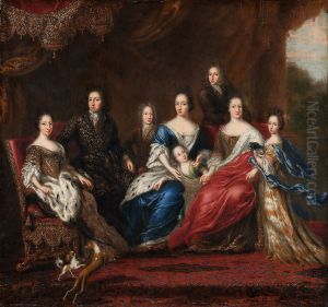Charles XI's family with relatives from the duchy Holstein-Gottorp by David Klocker Ehrenstrahl