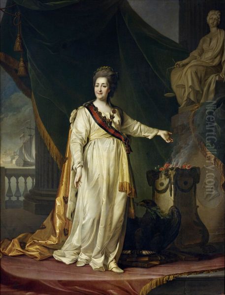 Portrait of Catherine II the Legislatress in the Temple of the Goddess of Justice - view 1