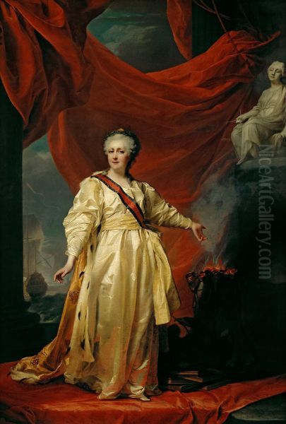 Portrait of Catherine II the Legislatress in the Temple Devoted to the Godess of Justice - view 1