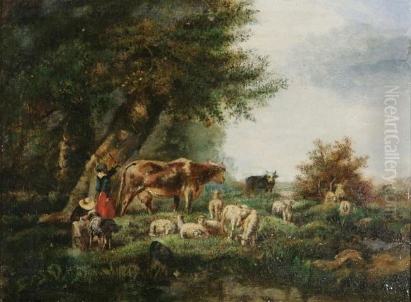 Attributed Shepherds With Herd - view 1