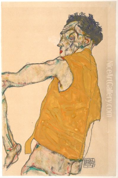 Self-Portrait in Yellow Vest, 1914 - view 1