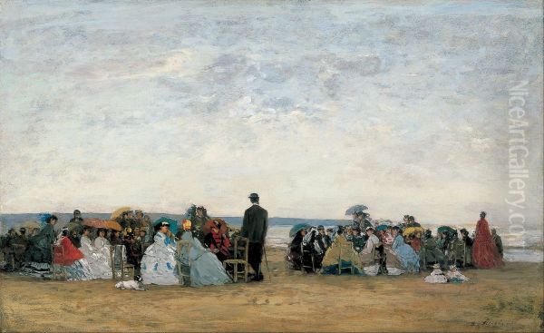 The Beach near Trouville - view 1