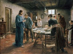 Das Tischgebet ("Komm, Herr Jesu, sei unser Gast") by Fritz von Uhde