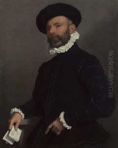 Portrait of a Man holding a Letter (\ Portrait of a Man holding a Letter (\