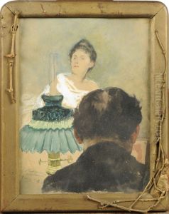 Scene De La Vie Parisienne by Evariste Carpentier