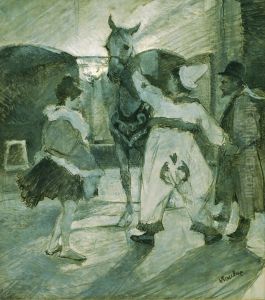 In the Wings at the Circus by Henri De Toulouse-Lautrec