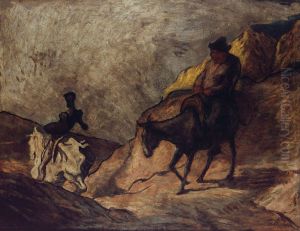 Don Quichotte et Sancho Pansa by Honore Daumier