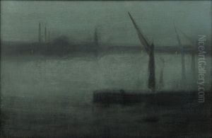 Blue and Silver-Battersea Reach by James McNeill Whistler