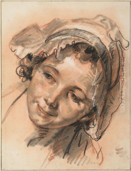Head of Smiling Girl - view 1