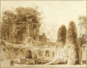 Roman Park with Fountain by Jean-Honore Fragonard