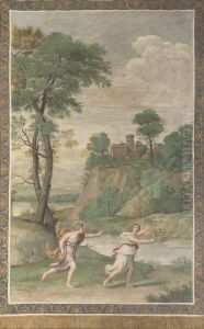 Apollo pursuing Daphne by Domenichinoand workshop