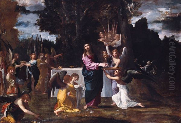 Christ in the Wilderness, Served by Angels - view 1