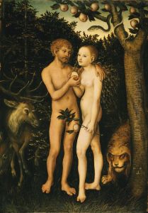 Adam und Eva im Paradies / Sundenfall by Lucas Cranach the Elder