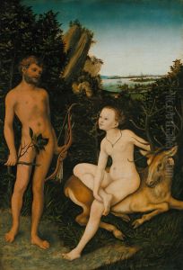 Apollo   and  Diana by Lucas Cranach the Elder