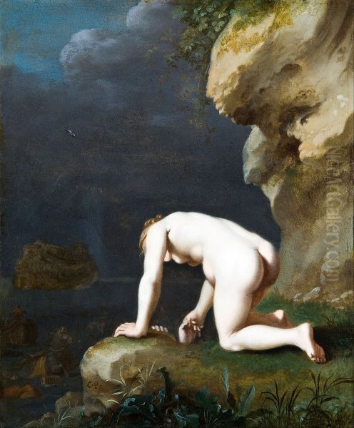 The Goddess Calypso rescues Ulysses - view 1