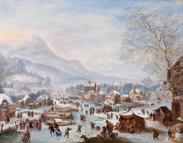 Winter Scene with Skaters - view 1