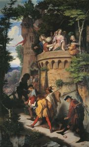 Die Rose oder Die Kunstlerwanderung by Moritz von Schwind