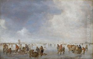 Winter Scene on the Ice by Jan van Goyen