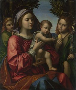The Virgin and Child, Saint John the Baptist and an Angel The Virgin and Child, Saint John the Baptist and an Angel