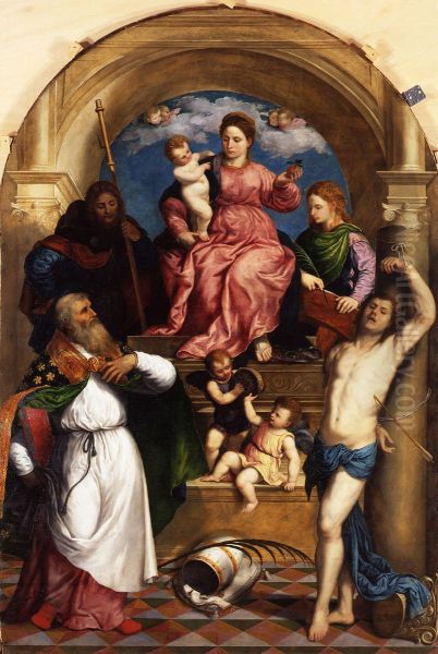 Madonna with Child Enthroned and Saints - view 1