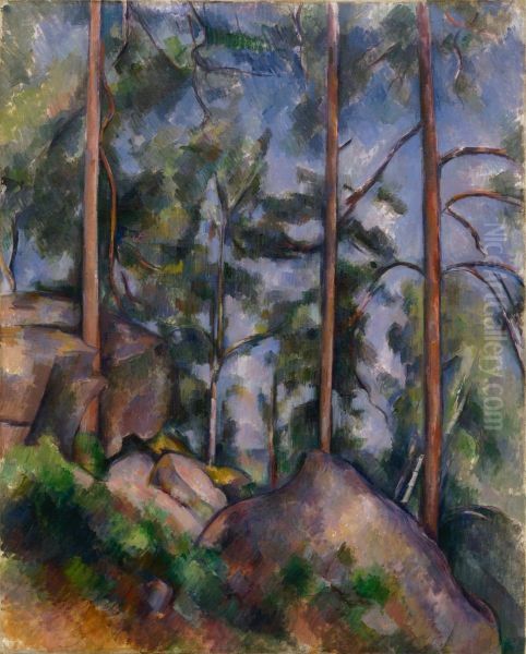 Pines and Rocks (Fontainebleau?) - view 1