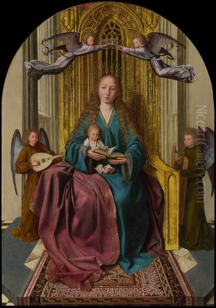 The Virgin and Child Enthroned, with Four Angels - view 1