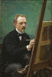 Retrato de Federico de Madrazo pintando