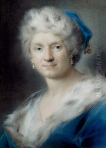Self-Portrait as "Winter" by Rosalba Carriera