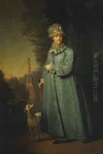 Catherine IIduring a walk in the Tsarskosyelsky Park[with theChesmensky Columnin the background] by Vladimir Borovikovsky