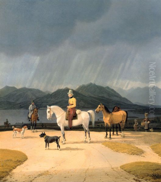 Riders at the Tegernsee - view 1
