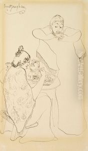 Two Women at a Coffee Table by Ernst Josephson