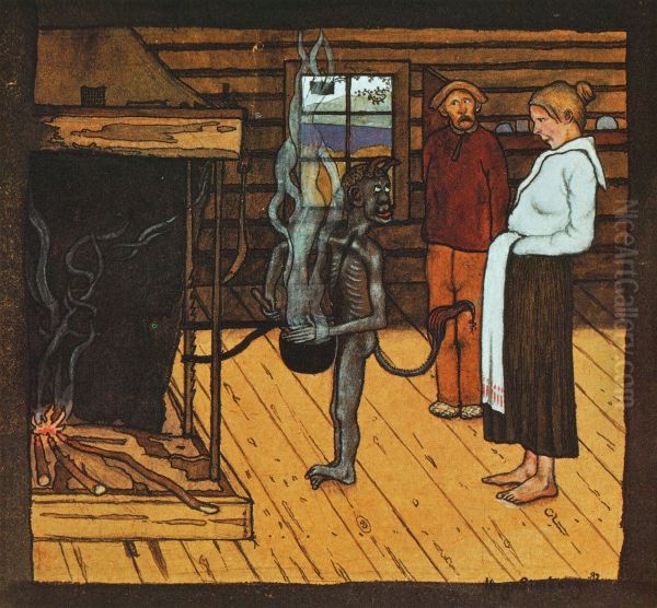 The Poor Devil by the Fire ; The Devil by the Pot - view 1