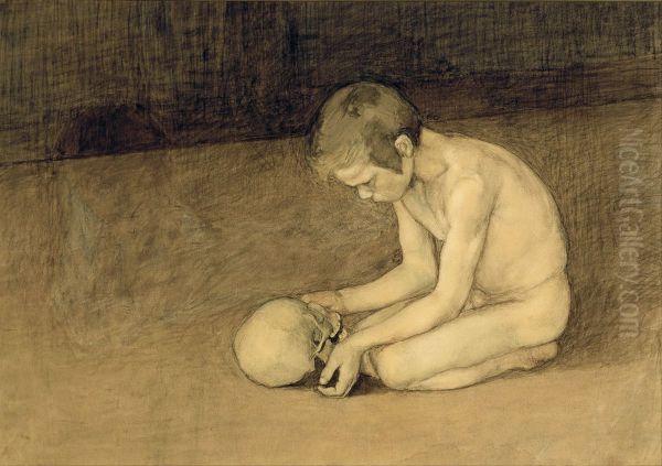 Boy with Skull - view 1
