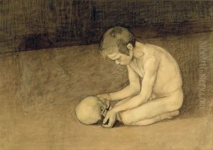 Boy with Skull by Magnus Enckell