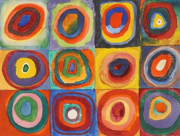 Color Study - Squares with Concentric Circles - view 1