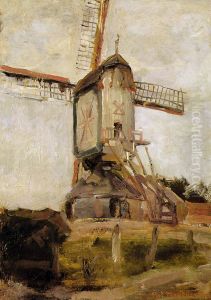 Post mill at Heeswijk, rear view