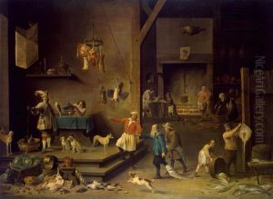 The Kitchen by David Teniers the Younger