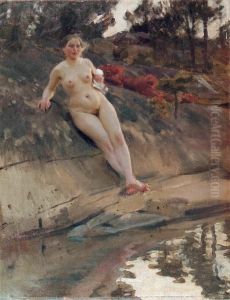 Solbadande flicka by Anders Zorn