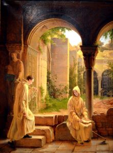 Comminges and Adelaide in the Trappist Monastery by Francois Fleury-Richard