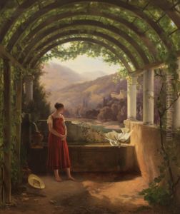 Jeune fille a la fontaine by Francois Fleury-Richard