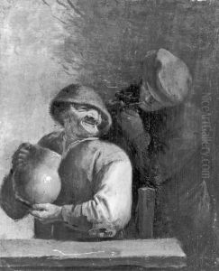 Two Peasants in an Inn by Adriaen Brouwer